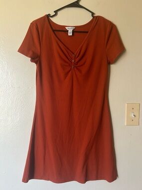 Ribbed M V-Neck Dress Artsy Indie Desert Girly Minimalist Comfy Normcore